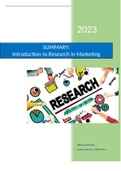 Summary: Lectures IRM - Introduction to research in marketing (passed the first time!)