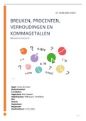 Verslag domein Breuken, Procenten, Verhoudingen en Kommagetallen