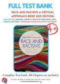 Test Bank for Race and Racisms A Critical Approach Brief 2nd Edition by Tanya Maria Golash-Boza Chapter 1-14 Complete Guide