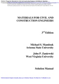 solutions manual for materials for civil and construction engineers 3rd edition by mamlouk