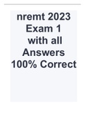 nremt 2023 Exam 1 with all Answers 100% Correct
