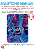 Solutions Manual For Nester's Microbiology: A Human Perspective 8th Edition by Denise Anderson, Sarah Salm , Deborah Allen 9780073522593 Chapter 1-30 Complete Guide.