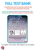 Advanced Practice Psychiatric Nursing 3rd Edition Tusaie Fitzpatrick Test Bank