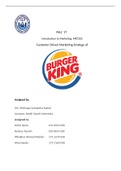 ASSIGNMENT > Burger-King-Bangladesh North South University MKT 202. Introduction to Marketing, MKT202 Customer Driven Marketing Strategy of Burger-King in Bangladesh