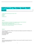 C475 Care of The Older Adult TEST BANK
