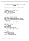 Differential Diagnoses Assignment Answer Sheet NURS 5461/N5462 Adult-Gerontology Management Across the Lifespan