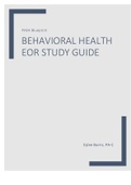 Behavioral Health EOR Study Guide