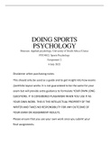 PYC4812 Sports psychology assignment 2- Case study