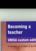 BTE2601 (Prescribed Book) Becoming a Teacher - UNISA Custom Edition by S Gravett, JJ de Beer, E du Plessis