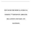 TEST BANK FOR MEDICAL-SURGICAL NURSING 7TH EDITION BY ADRIANNE DILL LINTON AND MARY ANN MATTESON 