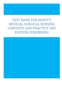 Dewit’s Medical Surgical Nursing Concepts And Practice 3rd Edition Stromberg Test Bank