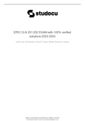 EPIC CLN 251/252 EXAM-with latest solutions-2023-2024