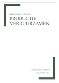 Samenvatting  Productie Verduurzamen (BDKPRV01R2)