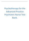 Psychotherapy for the Advanced Practice Psychiatric Nurse Test Bank 2nd Edition.