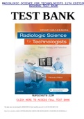RADIOLOGIC SCIENCE FOR TECHNOLOGISTS 11TH EDITION  BUSHONG TEST BANK