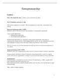 Entrepreneurship B&M / TM 2022/2023 Summary + exam questions