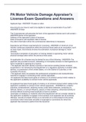 PA Appraisers License Exam Bundle (Graded A)