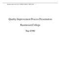 NUR4590 / NUR 4590 Quality Improvement Process Presentation Approved and Graded A 2023 ~ Rasmussen