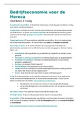 Samenvatting Bedrijfseconomie voor de Horeca deel 1 | Hoofdstuk 3 Inslag
