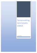 Samenvatting Kennistoets OWE 4 alle leerdoelen uitgewerkt, gehaald met een 8,8