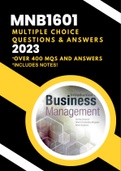 MNB1601 LATEST 2023 EXAM PACK (multiple choice questions) with NOTES 