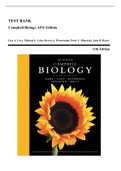 Campbell Biology in Focus 11th Edition Urry Cain Test Bank WITH All the Answers (complete with all 56 chapters).
