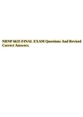 NRNP 6635 FINAL EXAM Questions And Revised Correct Answers.