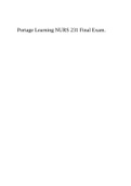 Portage Learning NURS 231 Final Exam.