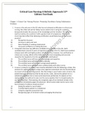 Critical Care Nursing A Holistic Approach 11th Edition Morton Fontaine Test Bank 