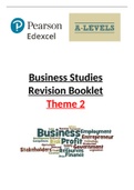 *A-Level/AS Business Studies Pearson Edexcel Theme 2: Managing Business Activities Revision Booklet