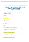   NR 341/ NR341 COMPLEX ADULT HEALTH EXAM 2 LATEST 2023-2024  REAL EXAM QUESTIONS AND CORRECT ANSWERS|AGRADE