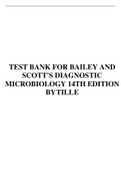 TEST BANK FOR BAILEY AND SCOTT'S DIAGNOSTIC MICROBIOLOGY 14TH EDITION BYTILLE