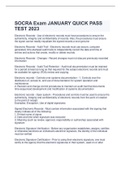 SOCRA Exam JANUARY QUICK PASS  TEST 2023 