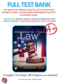 Test Bank For Introduction to Law 6th Edition By Joanne B. Hames; Yvonne Ekern 9780134868240 Chapter 1-18 Complete Guide .