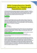 WGU-Comprehensive Health Assessment for Patients and Populations UJC2  latest solution