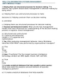 WGU C724 INFORMATION SYSTEMS MANAGEMENT  UNIT 6 MODULE 10 QUESTIONS AND ANSWERS GRADED A+