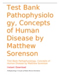 Test Bank Pathophysiology, Concepts of HumanDisease by Matthew Sorenson