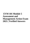 EVM 101 Module 5 Assessment and Management Action Exam 2023 | Verified Answers