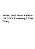 RNSG 2023 Heart Failure: SKINNY Reasoning 1 Case Study
