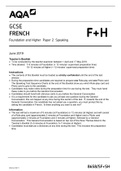 GCSE FRENCH Foundation and Higher Paper 2 Speaking[DOWNLOAD TO PASS]