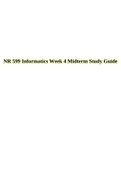 NR 599 Informatics Week 4 Midterm Study Guide.