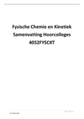 Samenvatting Fysische Chemie en Kinetiek