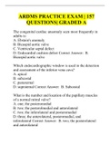 ARDMS PRACTICE EXAM | 157 QUESTIONS| GRADED A 