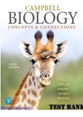 TEST BANK for Campbell Biology Concepts & Connections, 10th Edition By Martha Taylor, Eric Simon, Jean Dickey, Kelly Hogan.
