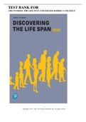 TEST BANK FOR DISCOVERING THE LIFE SPAN, 5TH EDITION ROBERT S. FELDMAN