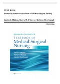Brunner & Suddarth's Textbook of Medical-Surgical Nursing 15th Edition Hinkle Test Bank ALL 68 CHAPTERS| with Rationals.