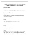Walden University BIOL 1001 Final Exam WEEK 6 – Question and Answers (Correct Answers).