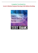 Test Bank Lewis s Medical-Surgical Nursing 11th & 12th Edition ,Complete Guide