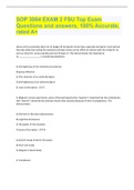 SOP 3004 EXAM 2 FSU Top Exam Questions and answers, 100% Accurate, rated A+