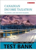 TEST BANK for Canadian Income Taxation Planning and Decision Making, 25th Edition by William Buckwold, Joan Kitunen, Matthew Roman, Abraham Iqbal, ISBN-1260326837. All Chapters 1-23. (Complete Download)